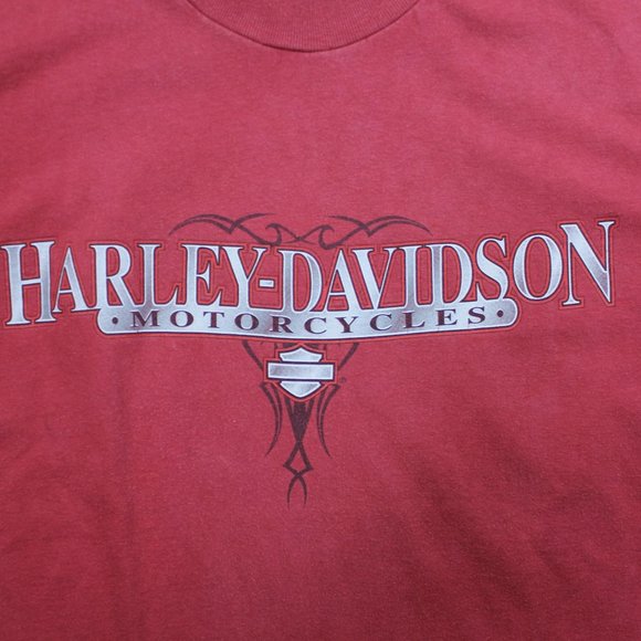 Harley Davidson Vintage 1999 Red Graphic Indianapolis Print Motorcycle T Shirt T - Picture 3 of 5